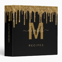 Chic Gold Dripping Glitzer Monogram Rezept