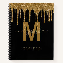 Chic Gold Dripping Glitzer Monogram Rezept