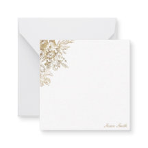 Chic Gold Floral Personalisiert