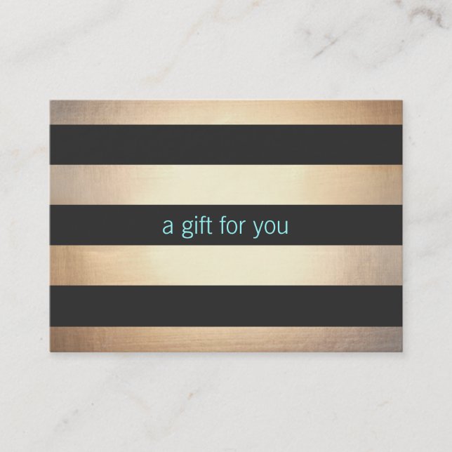 Chic Gold Foil Look Einfache Weihnachtsgeschenkkar Rabattkarte (Vorderseite)