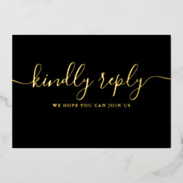Chic Gold Foil Song Anfrage UAWG Postkarte