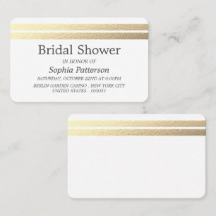 Chic Gold Foil Stripes Brautparty Einladung