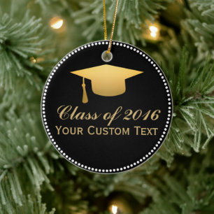 Chic Gold Foil Trendy Abschluss Class 20XX Keramikornament