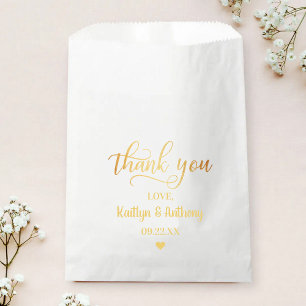 Chic Gold Foil Wedding Vielen Dank Geschenktütchen