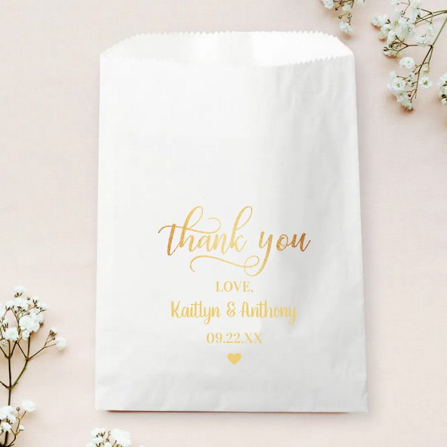 Chic Gold Foil Wedding Vielen Dank Geschenktütchen (Von Creator hochgeladen)