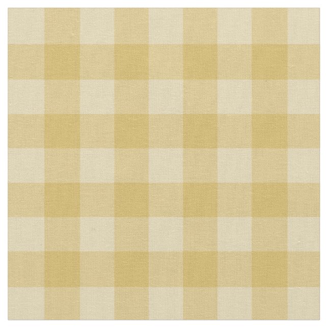 Chic Gold Gingham Kariertes Muster Stoff (Nahaufnahme)