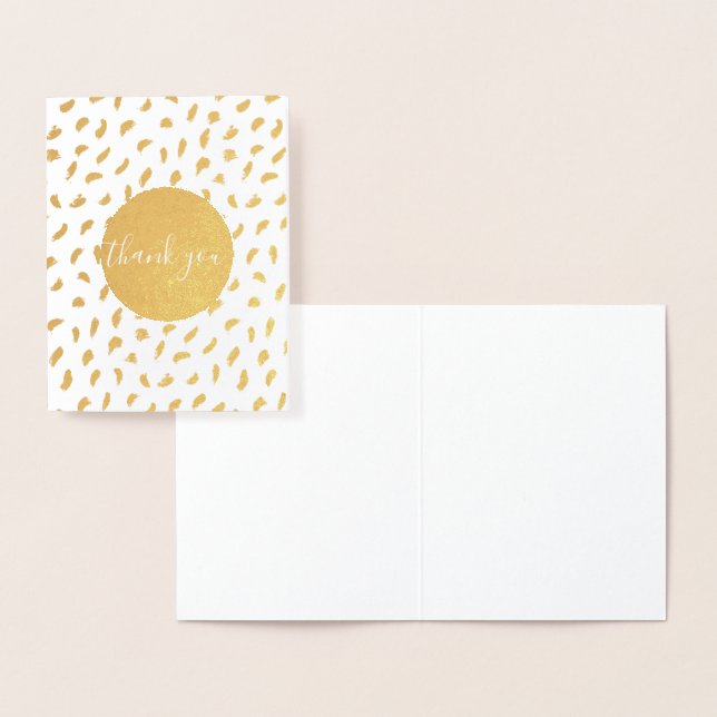 Chic Gold Glam Circle Vielen Dank Folienkarte (Anzeige)
