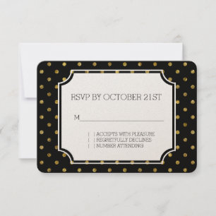 Chic Gold Glam und Black Dots UAWG Einladung