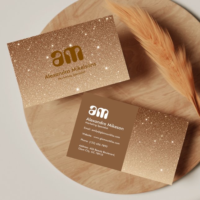 Chic Gold Glanz Geschäft Visitenkarte (Von Creator hochgeladen)