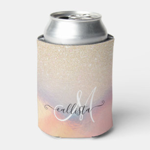 Chic Gold Glitzer Iridescent Holographic Gradient Dosenkühler