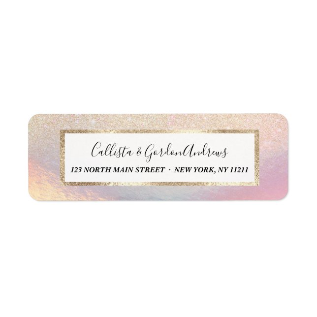 Chic Gold Glitzer Iridescent Holographie (Vorne)