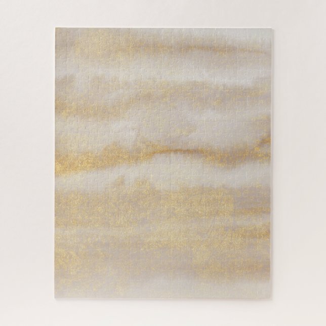 Chic Gold Glitzer Lila Aquarellmuster (Vertikal)