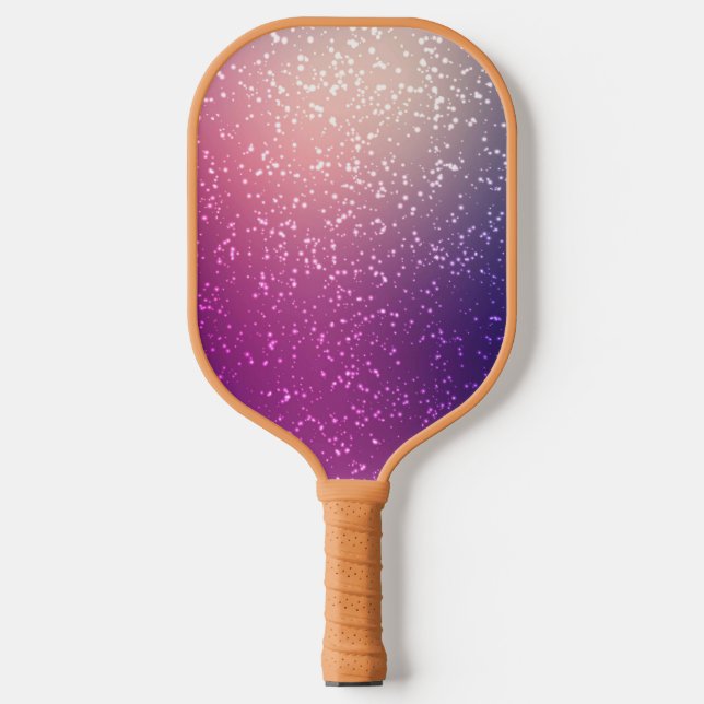 Chic Gold Glitzer Monogram Script Name Pickleball Schläger (Vorderseite)