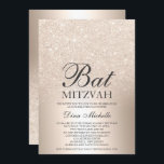 Chic gold Glitzer ombre metallic chic Bat Mitzvah Einladung<br><div class="desc">Ein eleganter und luxuriöser gelber Glitzer aus gelbgoldenem Ober-Metallic-Folie mit eleganter Kalligraphie-Typografie für eine Bat Mitzvah-Einladung.</div>
