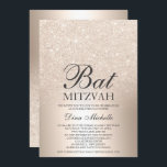 Chic gold Glitzer ombre metallic chic Bat Mitzvah Einladung<br><div class="desc">Ein eleganter und luxuriöser gelber Glitzer aus gelbgoldenem Ober-Metallic-Folie mit eleganter Kalligraphie-Typografie für eine Bat Mitzvah-Einladung.</div>