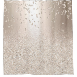 Chic gold Glitzer ombre Metallische Glitzern Confe Duschvorhang