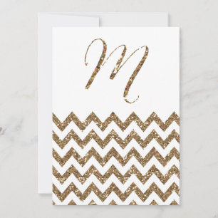 CHIC GOLD GLITZER PRINT WEDEDING INVITATION EINLADUNG