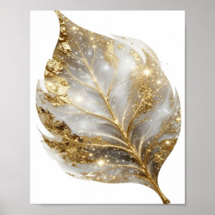 Chic Gold GOLDEN LEAF Grafikdesign Poster