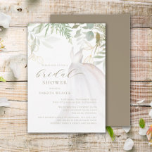 Chic Gold Greenery Wedding Dress Brautparty