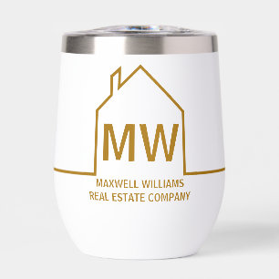 Chic Gold House Real Estate Company Marketing