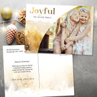 Chic Gold Joyful Script mit kurvem Foto