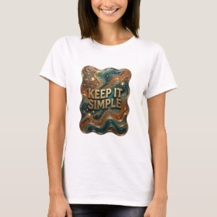 Chic Gold KEEP IT SIMPLE Zitat-Shirt T-Shirt
