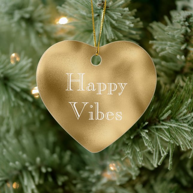 Chic Gold Keramik Ornament (Baum)