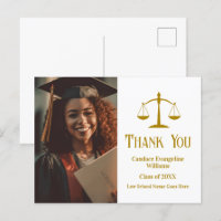 Chic Gold Law School Abschluss Foto Vielen Dank