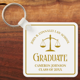 Chic Gold Law School Abschluss Keepake Schlüsselanhänger