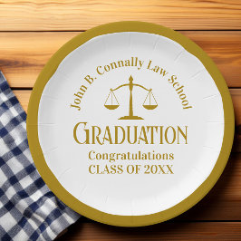 Chic Gold Law School Custom Graduation Party Pappteller