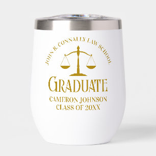 Chic Gold Law School Graduation Keepsaké