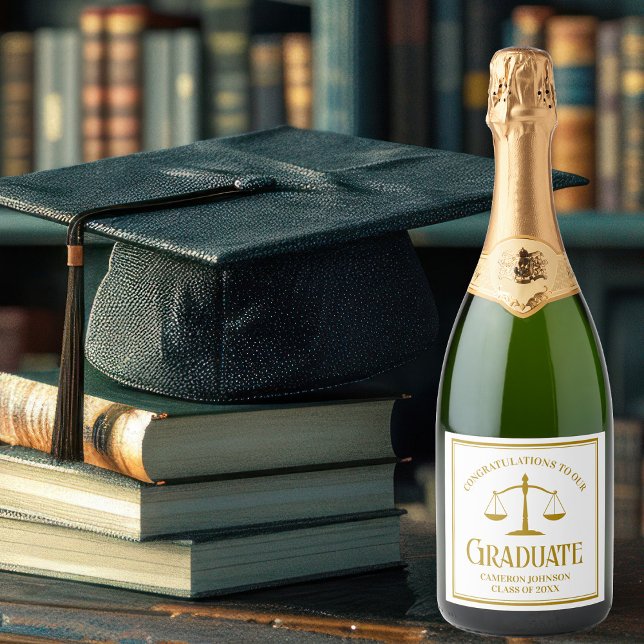 Chic Gold Law School Graduation Party Custom (Von Creator hochgeladen)