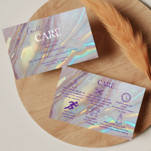 Chic Gold Marble Professionelle Kerzenpflege Visitenkarte