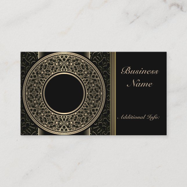 Chic Gold Medallion Business Card Visitenkarte (Vorderseite)