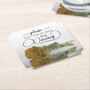 Chic Gold Ocker Rose Nimm meine Trinkehe nicht. Untersetzer