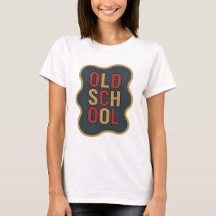 Chic Gold OLD SCHOOL Slogandesign T-Shirt
