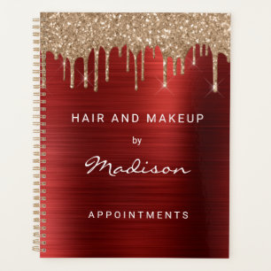 Chic Gold Parties scintillant Drip Red Rendez-vous
