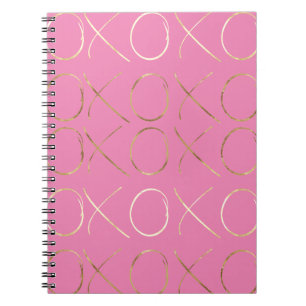 Chic Gold Pink Glam XOXO Notizblock