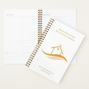 Chic Gold Real Anwesen Company Zuhause-Logo 2025 Planer