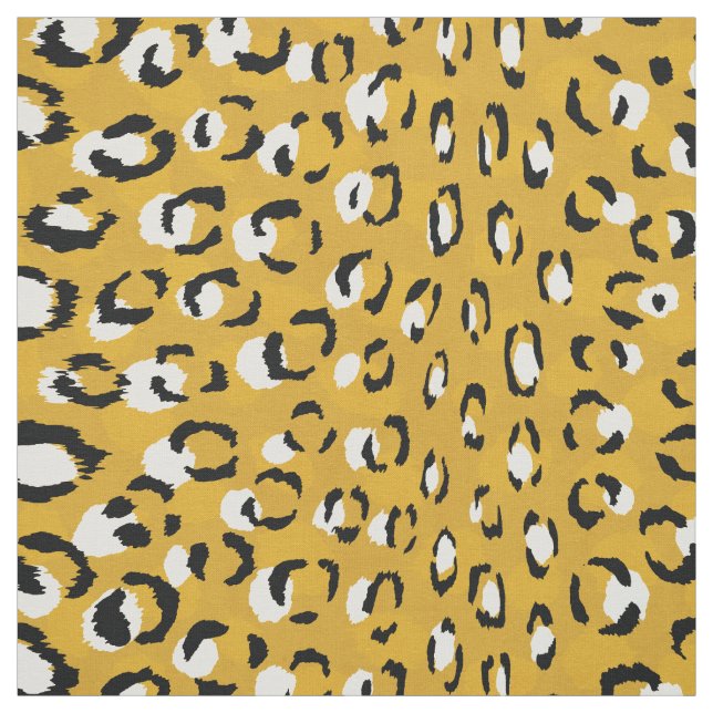 Chic gold Schwarz-weißer Gepard Stoff (Muster)