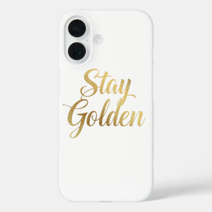 Chic Gold Script Motivierend Meldung iPhone 16 Hülle