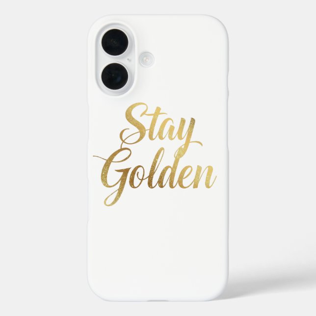 Chic Gold Script Motivierend Meldung iPhone 16 Hülle (Rückseite)