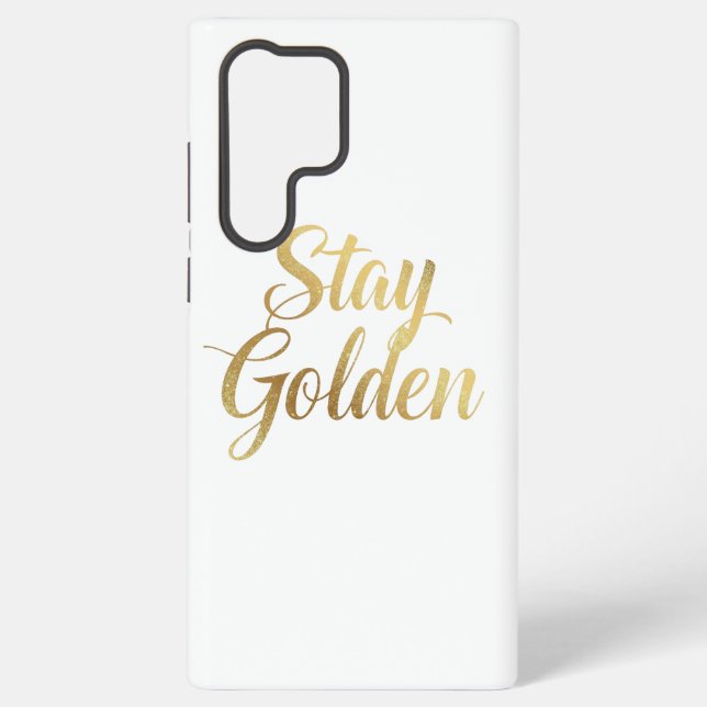Chic Gold Script Motivierend Meldung Samsung Galaxy Hülle (Rückseite)