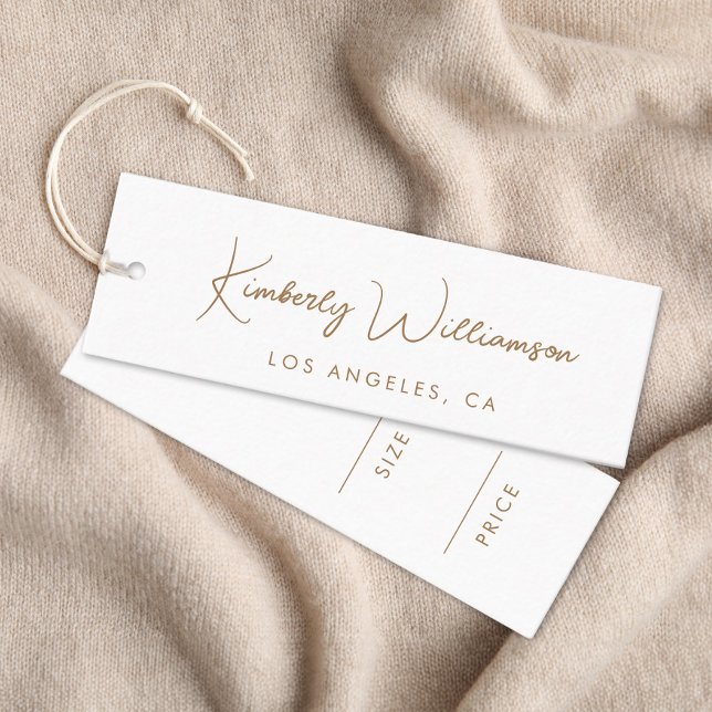 Chic Gold Signature Script White Price Hang Tag (Chic Gold Signature Script White Price Hang Tag)