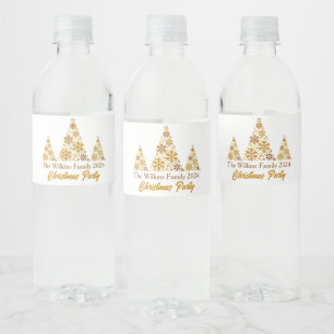 Chic Gold Snowflakes Weihnachts-Party Personalisie