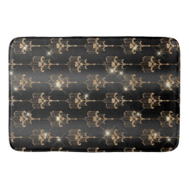 Chic Gold Sparkle Chandelier Black Badematte