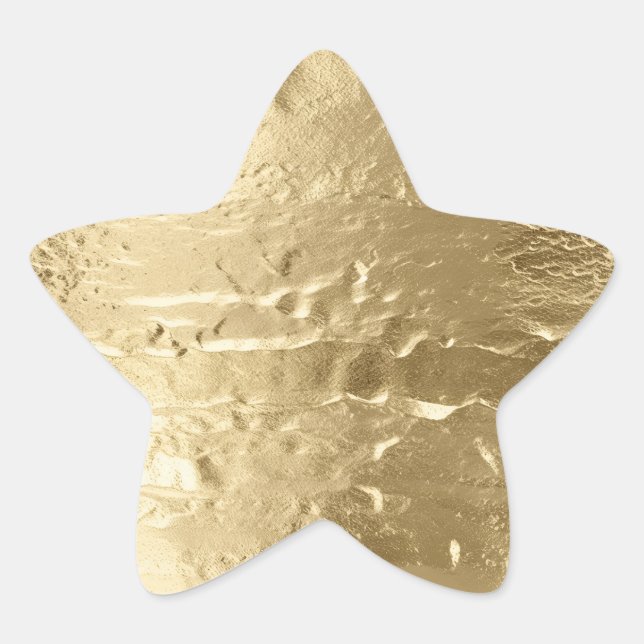 Chic Gold Stern-Aufkleber (Vorderseite)