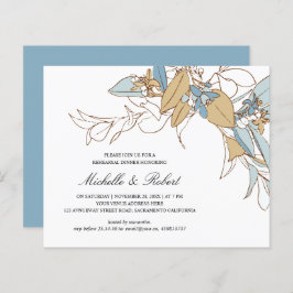 Chic Gold und Blumen Hochzeitsessen Probe