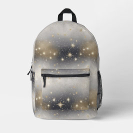 Chic Gold und Silver Glitzer Backpack Bedruckter Rucksack