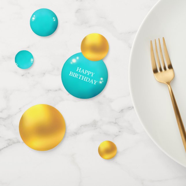 Chic Gold und Türkis Konfetti (Gruppe)